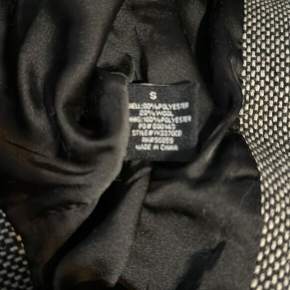 W118 By Walter Baker Tweed Wool Blend Fringe Trim Jacket Sz S - Picture 6 of 7